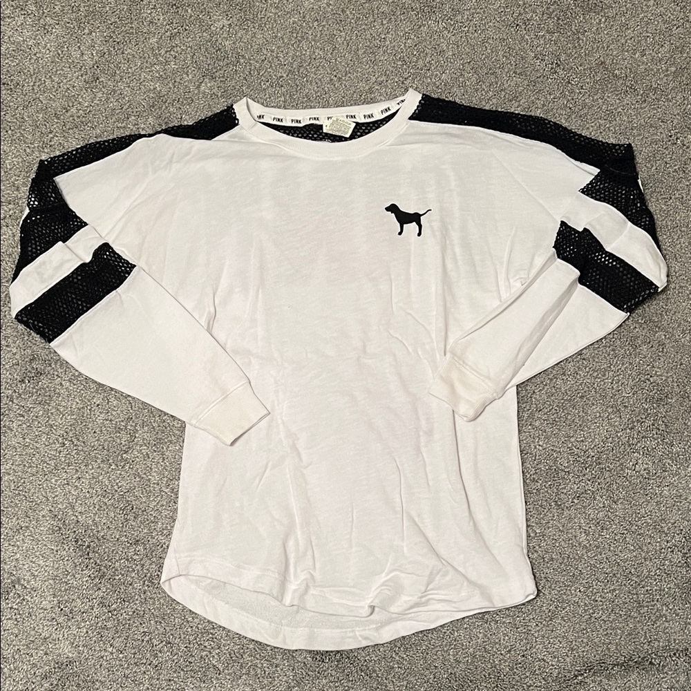 Victoria’s Secret black and white long sleeve shirt